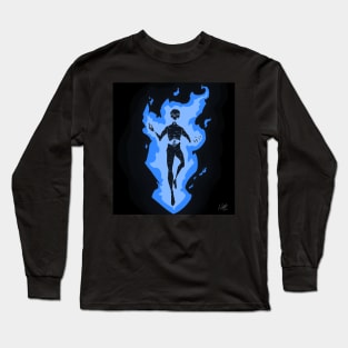 Spark Crispy the Skeleton Fire Demon Long Sleeve T-Shirt